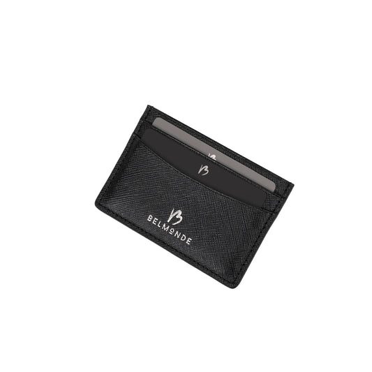 Card Holder Black in Saffiano Leather