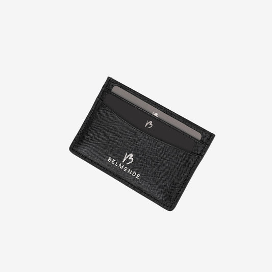 Card Holder Black in Saffiano Leather