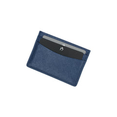 Card Holder Blue in Saffiano Leather