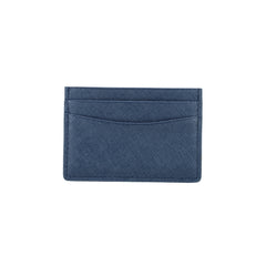 Card Holder Blue in Saffiano Leather