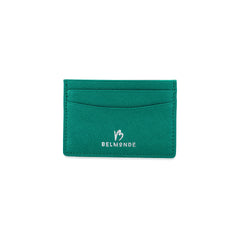 Card Holder Green in Saffiano Leather