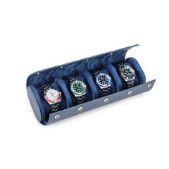 Quattro Watch roll in Blue - 4 Watches