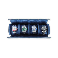 Quattro Watch roll in Blue - 4 Watches