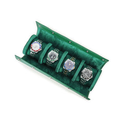 Quattro Watch Roll in Green - 4 Watches