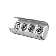 Quattro Watch Roll in Grey - 4 Watches