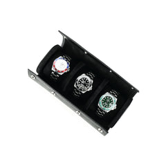 Trio Watch Roll in Black - 3 Watches