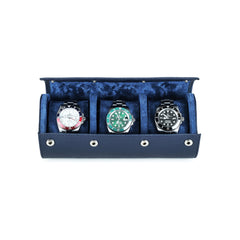 Trio Watch Roll in Blue - 3 Watches