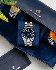Trio Watch Roll in Blue - 3 Watches