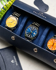 Trio Watch Roll in Blue - 3 Watches