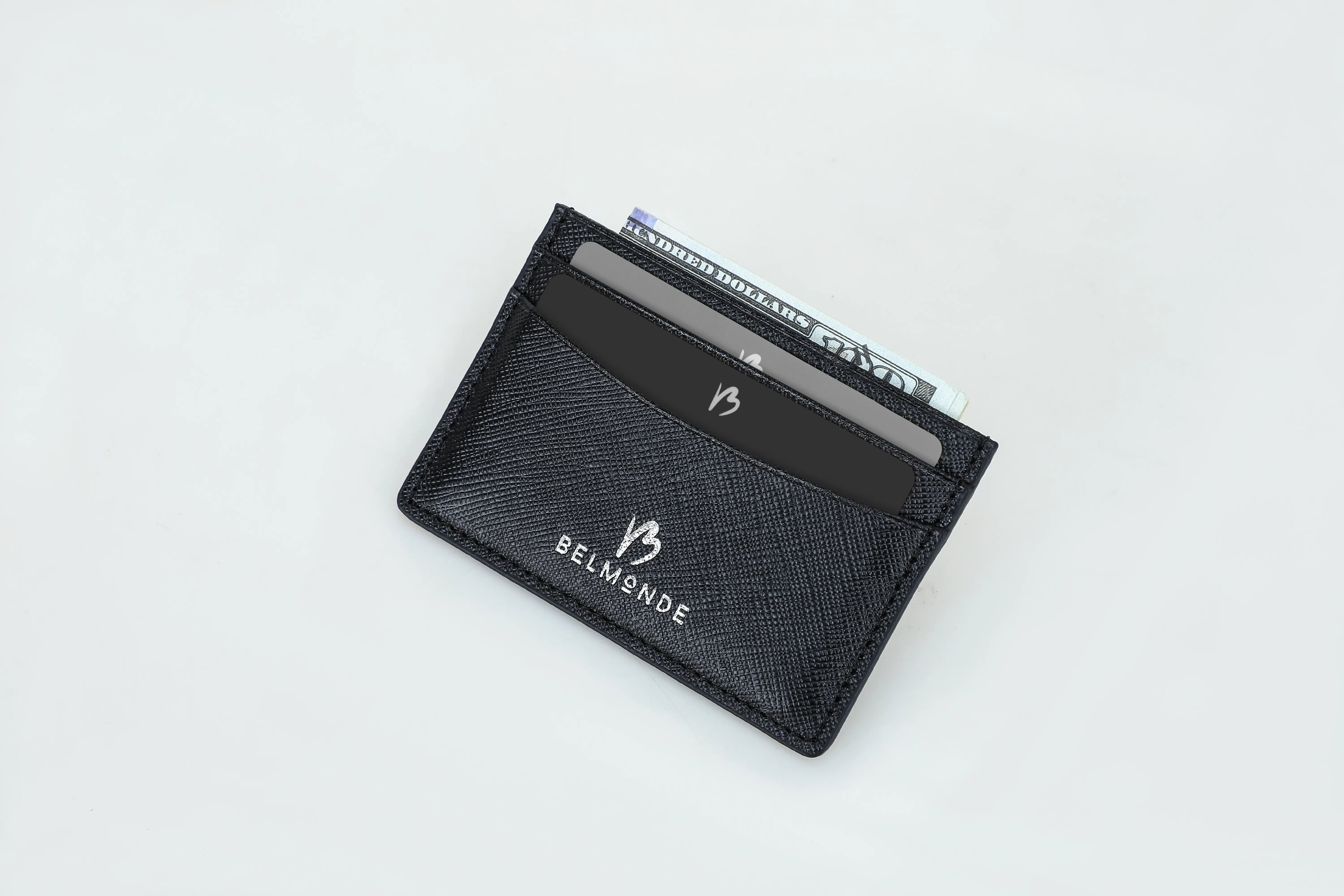 Card Holder in Saffiano Leather Black