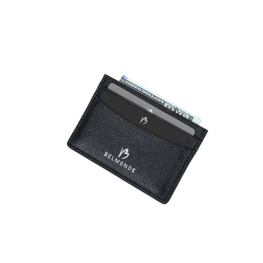 Card Holder Black in Saffiano Leather
