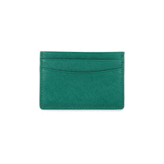 Card Holder Green in Saffiano Leather