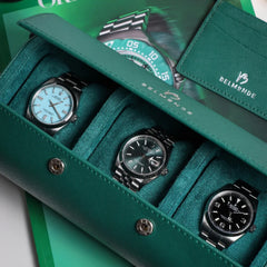 Trio Watch Roll in Green - 3 Watches