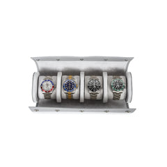 Quattro Watch Roll in Grey - 4 Watches