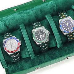 Trio Watch Roll in Green - 3 Watches